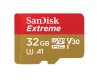 32 GB MicroSDHC SANDISK Extreme R100/W60 C10 U3 V30 A1 wA