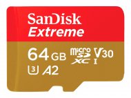64 GB MicroSDXC SANDISK Extreme R160/W60 C10 U3 V30 A2 wA